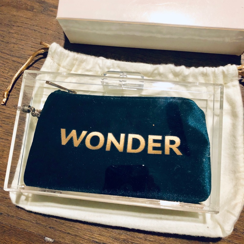 Rare Sandro Green Velvet Wonder Box Clutch